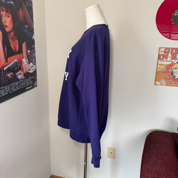 Champion New York University Purple and White Crewneck Sweatshirt - Picture 8 of 12